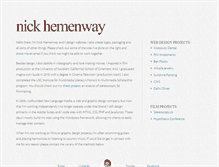 Tablet Screenshot of nickhemenway.com